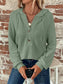Blueberi B Women’s Waffle Knit Long Sleeve Drawstring Hooded Top Polyester Elastane S-2XL