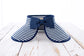 100% Breathable Straw Foldable Bow Stripe Adjustable Velcro Sun Visor | One Size