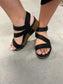 Very G Shayne Wedge Sandals - Vegan Faux Leather - Multiple Colors - Sizes 6-11
