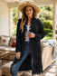 Blueberi B Women’s Fringe Open Front Long Sleeve Cardigan Acrylic One Size