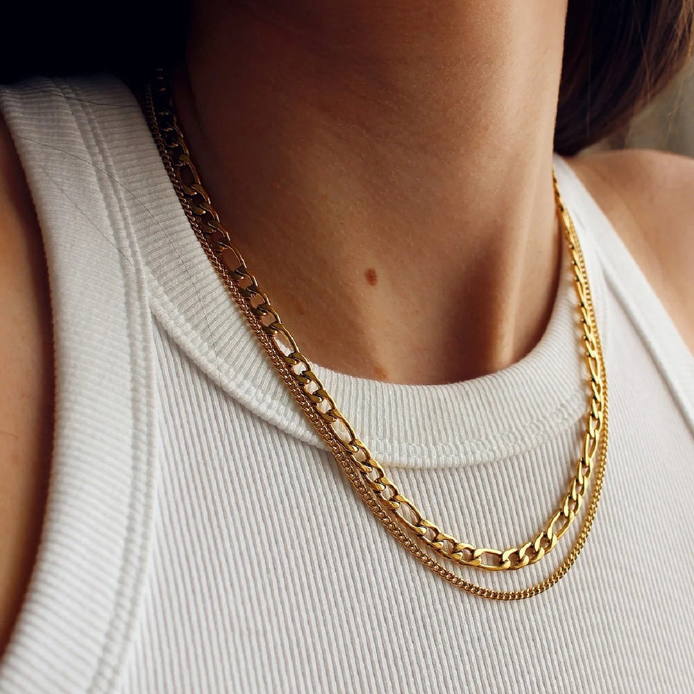 Women's Stainless Steel Double-Layered Necklace