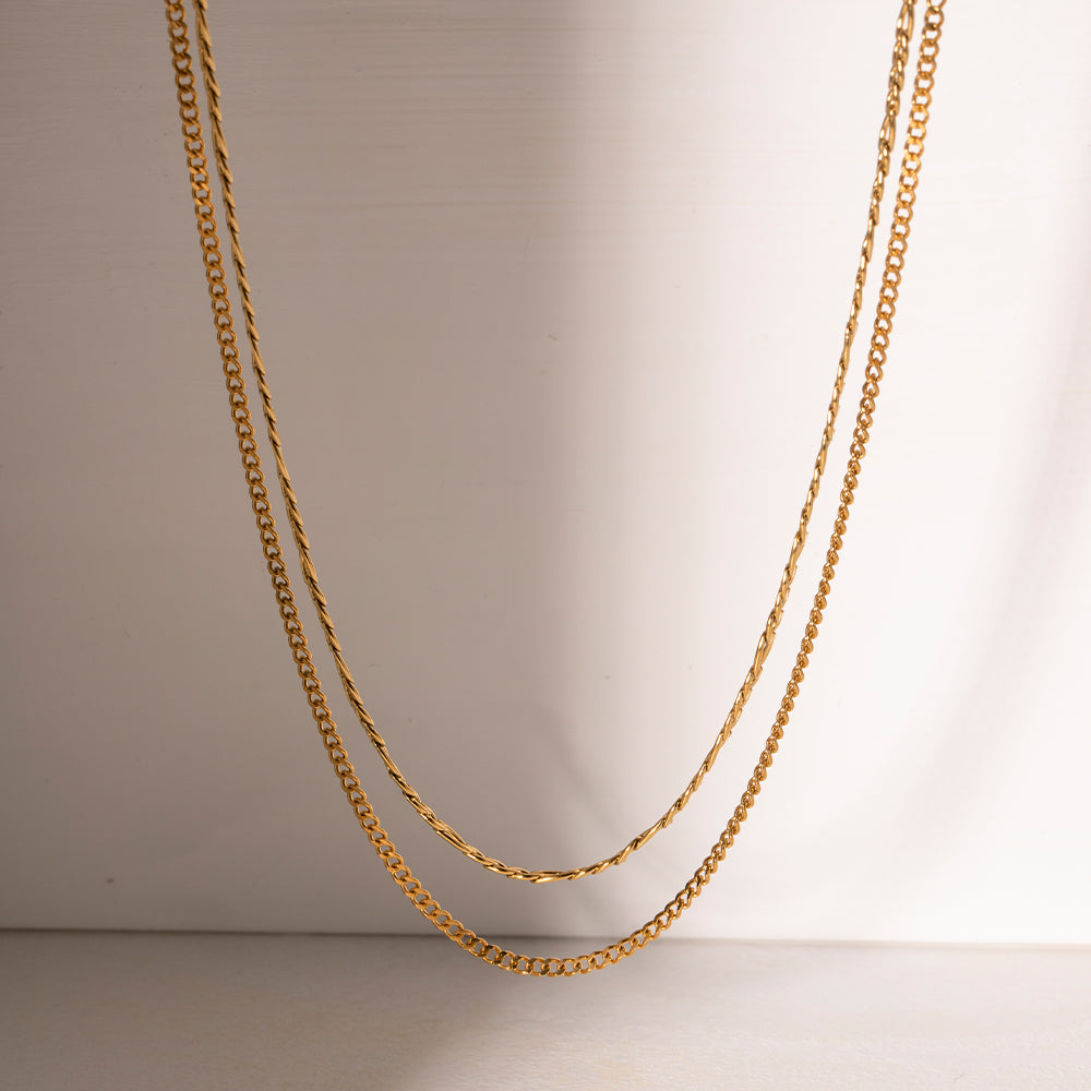 Women's Stainless Steel Double-Layered Necklace