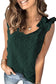 Blueberi B Women's  Full Size Swiss Dot V-Neck Tank Polyester Size S-3XL