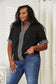 Double Take Women's  Embroidered Notched Neck Top Rayon Polyester Size S-L