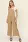 Double Take Women’s Full Size Texture Sleeveless Wide Leg Overall Cotton Size S-3XL