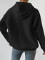 Blueberi B Women’s Drawstring Drop Shoulder Long Sleeve Hoodie Polyester Spandex Size S-2XL