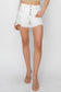 RISEN Women's  Button Fly Frayed Hem Denim Shorts Cotton Spandex Size XS-3XL