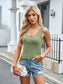 Scoop Neck Wide Strap Tank Top - Women's Ribbed Fitted S-2XL