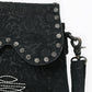 American Darling Genuine Suede Embossed Leather Western Crossbody Bag | 6.5" x 11" x 2"