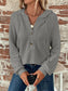 Blueberi B Women’s Waffle Knit Long Sleeve Drawstring Hooded Top Polyester Elastane S-2XL