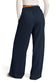 Blueberi B Women’s Drawstring Elastic Waist Wide Leg Pants Polyester Size S-2XL