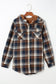 Blueberi B Women’s Plaid Button Up Long Sleeve Hooded Jacket Polyester  Size S-2XL