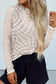 Blueberi B Women’s Checkered Mock Neck Long Sleeve Blouse Polyester Elastane Size S-XL