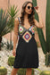 Blueberi B Women's Geometric V-Neck Spaghetti Strap Cover Up Dress Acrylic Polyester One Size