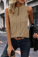 Blueberi B Women's Textured Notched Tank Polyester Elastane Size S-XL