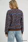 Chocolate brown scenic print cropped sweatshirt back view at Blueberi Boutique