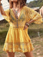 Blueberi B Women's Lace Detail Plunge Cover-Up Dress Rayon Polyester One Size