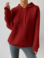 Blueberi B Women’s Drawstring Drop Shoulder Long Sleeve Hoodie Polyester Spandex Size S-2XL