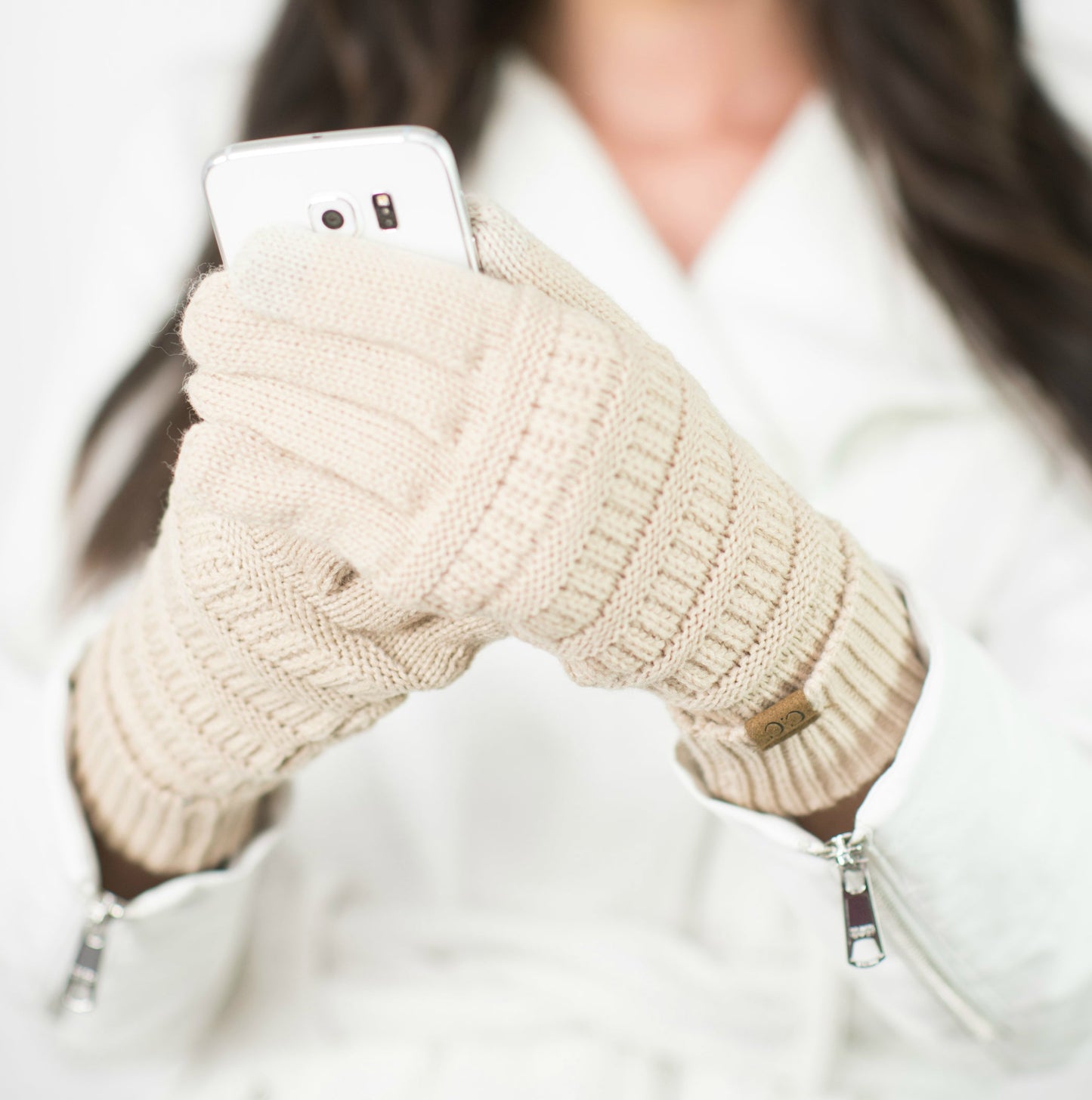 C.C® 100% Soft Knitted Acrylic Touchscreen Compatible Knit Gloves | One Size Fits Most