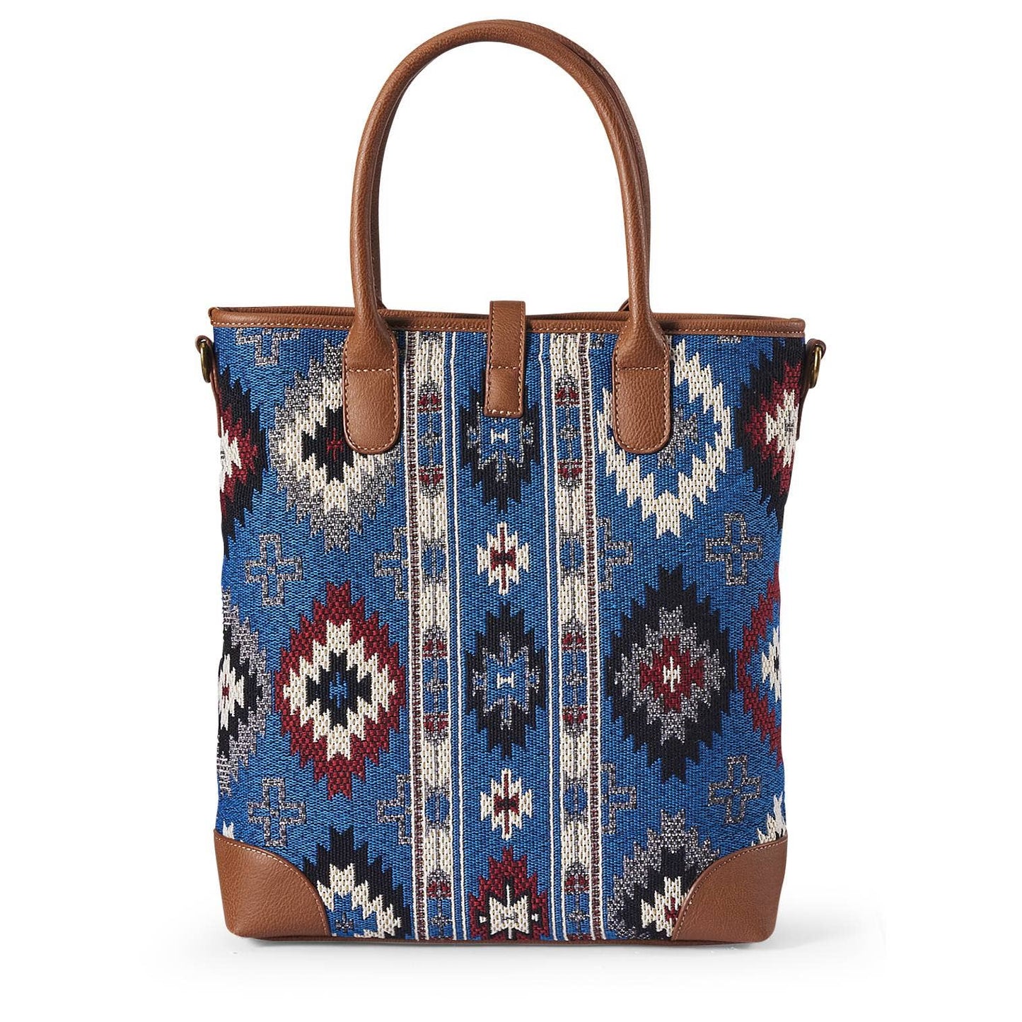 Back in the Saddle Southwestern Print Jacquard Handbag | Cotton Poly Tapestry | 11" x 13"
