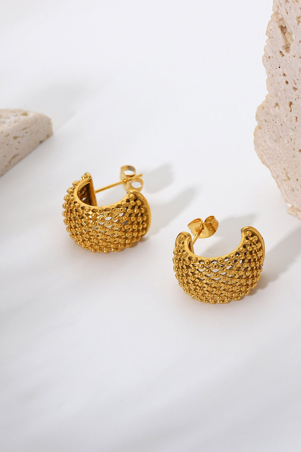 Women's Mesh Half Hoop Earrings