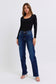 Judy Blue Women’s Full Size Raw Hem Straight Leg Jeans Cotton Polyester Spandex Size 0-24W