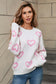 Blueberi B Women’s Angel Wings Heart Round Neck Dropped Shoulder Long Sleeve Sweater Acrylic Polyester Size S-XL