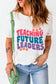 Blueberi B Women't Letter Graphic Round Neck Short Sleeve T-Shirt Polyester Cotton Elastane Size S-2XL