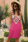Blueberi B Women's Geometric V-Neck Spaghetti Strap Cover Up Dress Acrylic Polyester One Size