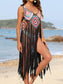 Blueberi B Women’s Fringe Spaghetti Strap Cover-Up Acrylic One Size