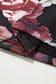 Bluberi B Women’s Floral Mock Neck Long Sleeve Mesh Top Polyester Elastane Size S-L