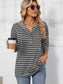 Blueberi B Women’s Drawstring Striped Long Sleeve Hoodie Rayon polyester Spandex Sizes S-2XL