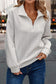 Blueberi B Women’s Half Zip Drop Shoulder Long Sleeve Sweatshirt Polyester Spandex Size S-2XL