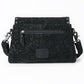 American Darling Genuine Suede Embossed Leather Western Crossbody Bag | 6.5" x 11" x 2"