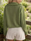 Blueberi B Women’s Frill Button Up Collared Neck Long Sleeve Cardigan Polyester Cotton Size S-XL