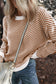 Blueberi B Women’s Striped Round Neck Long Sleeve Sweater Viscose Polyester Polymide Size S-2XL