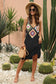 Blueberi B Women's Geometric V-Neck Spaghetti Strap Cover Up Dress Acrylic Polyester One Size