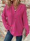 Blueberi B Women’s Waffle Knit Long Sleeve Drawstring Hooded Top Polyester Elastane S-2XL