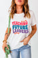 Blueberi B Women't Letter Graphic Round Neck Short Sleeve T-Shirt Polyester Cotton Elastane Size S-2XL
