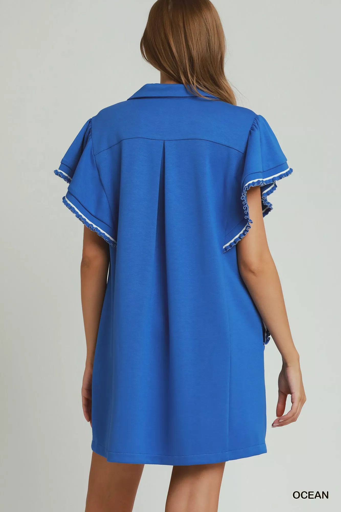 short butterfly sleeve dress White Butterfly Sleeve Tiered Mini Dress
