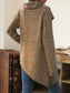 Blueberi B Women’s Asymmetrical Hem Cowl Neck Long Sleeve T-Shirt Polyester Spandex Size S-2XL