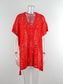 Blueberi B Women's Cutout V-Neck Cover-Up with Tassel Polyester One Size