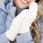 Plush Faux Fur Shell Fur Lined Mittens | 100% Soft Polyester | Black, Almond, Blush, Gray, Lavender, White