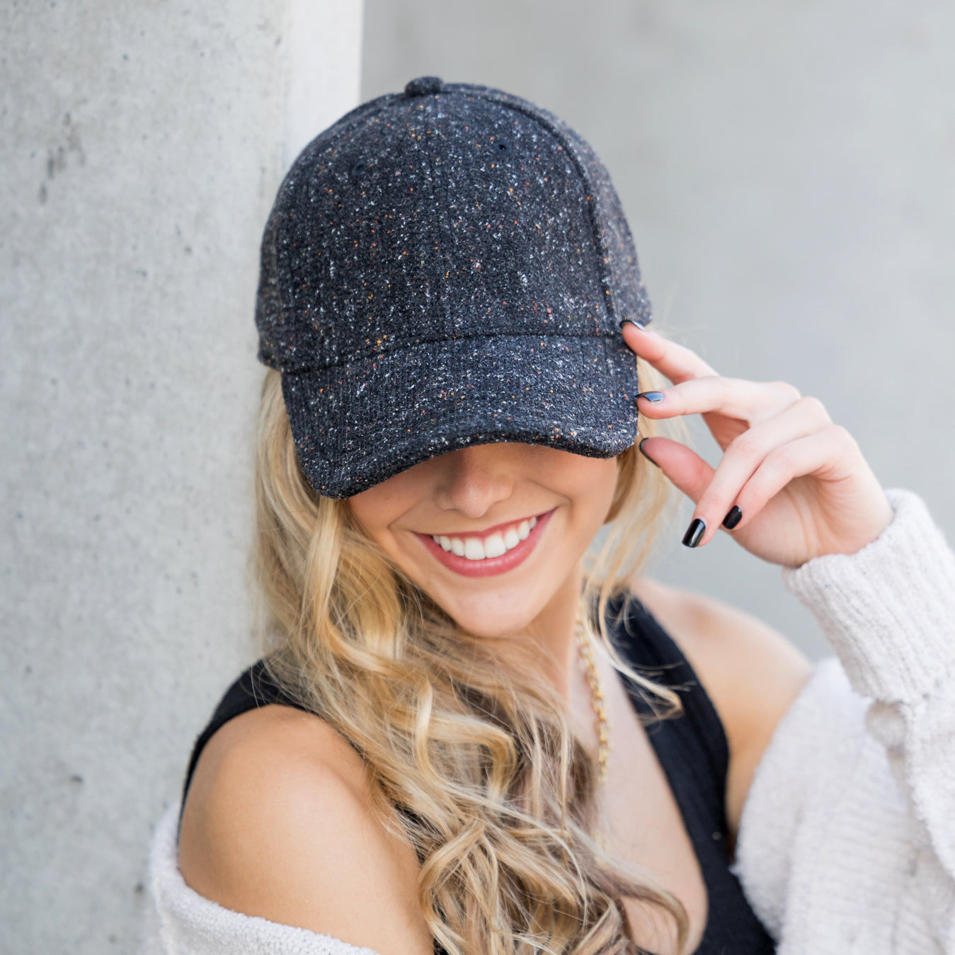 Vintage Tweed Structured Low Profile Adjustable Ball Cap | One Size