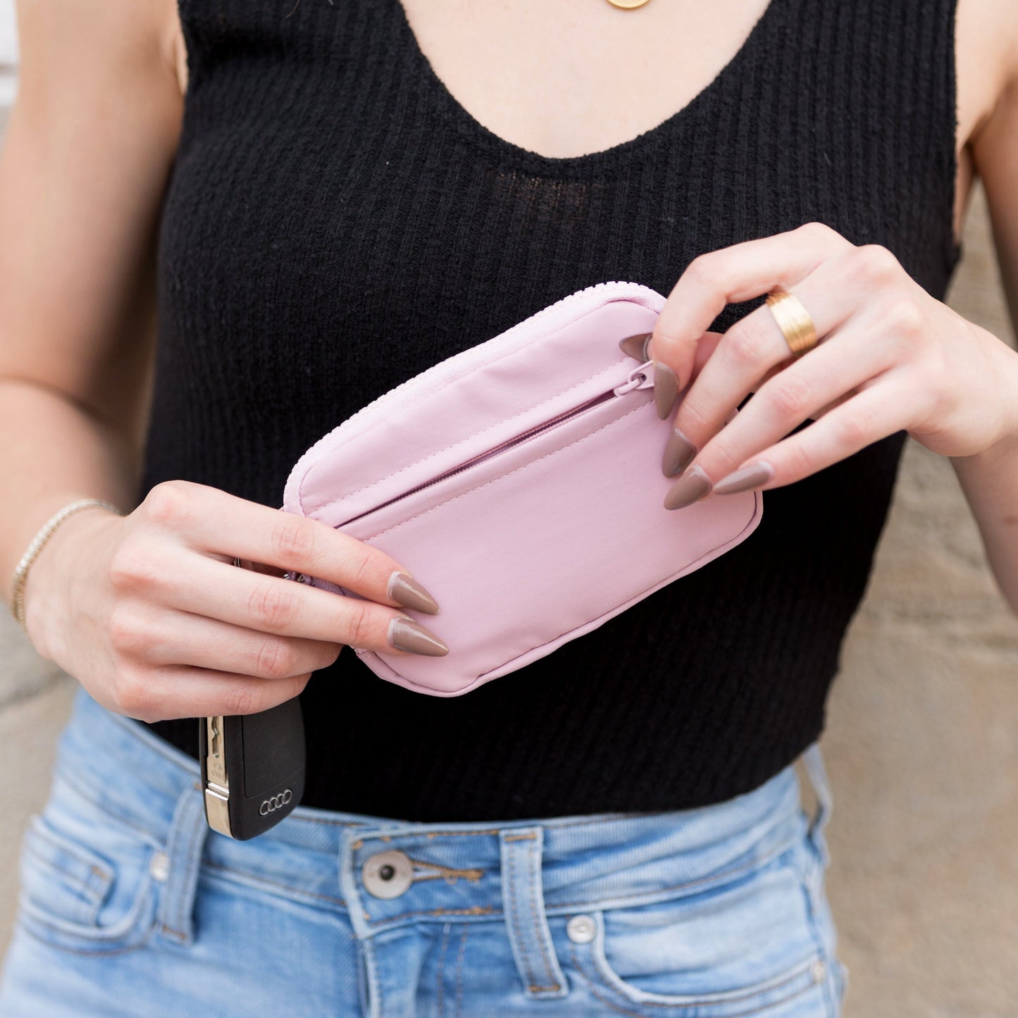 Water-Resistant Nylon Clippable O-Ring ID Wallet Pouch