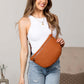 Woven Vegan Leather Poly Cotton Lined Gold Hardware Vivienne Crossbody Sling Bag | 11.5" x 8"
