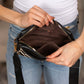 Polyester Canvas PU Leather Trim Gold Hardware Jessie Mixed Media Camera Crossbody Bag | 6" x 8.25"