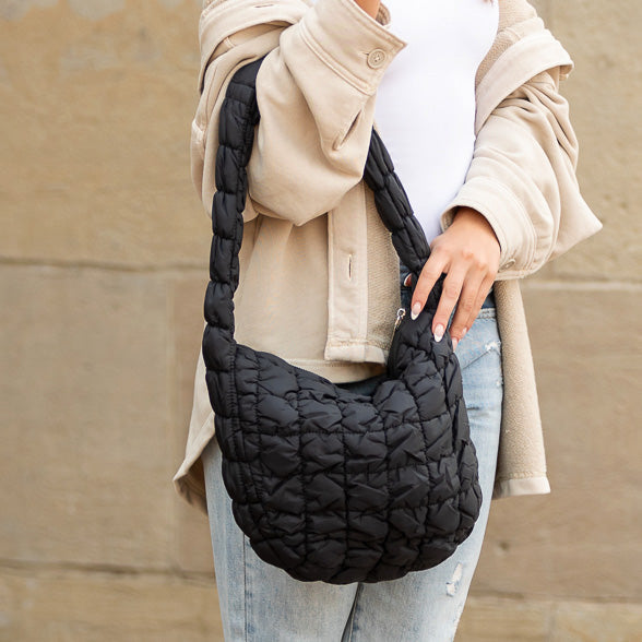 Dale Quilted Puffer Polyester Nylon Shoulder Bag