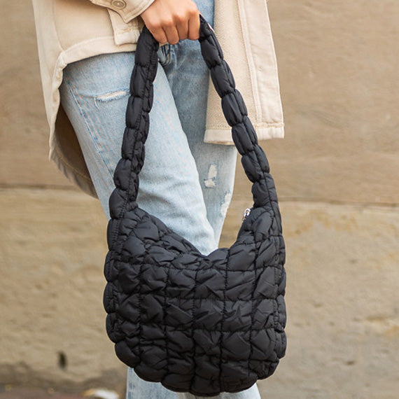 Dale Quilted Puffer Polyester Nylon Shoulder Bag