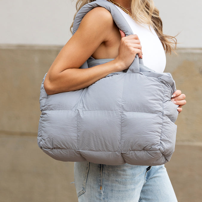 Daphne Quilted Puffer Polyester Nylon Tote Bag